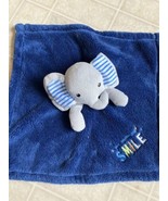 Baby Gear Lovey Blue Elephant Soother You Make Me Smile Embroidery Fleece - £24.55 GBP