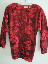 Ladies Sweater Size M Black + Red by SYSTEMS Fenn Wright Manson $90 Value NWOT - £21.22 GBP