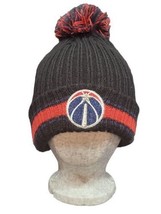 Washington Wizards Basketball New Era NBA Beanie Pom Knit Black Cap Hat - £9.49 GBP