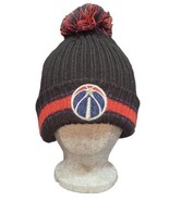 Washington Wizards Basketball New Era NBA Beanie Pom Knit Black Cap Hat - £9.51 GBP