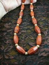 (v41-1) 26&quot; natural Red sponge coral oblong Beaded gemstone GEM Necklace JEWELRY - £63.51 GBP