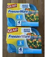 Glad Freezerware 8 Small Containers S With Lids BPA Free Freezer Ware 2 ... - $69.29