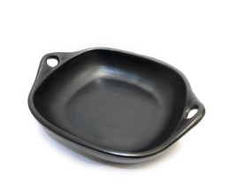 Roasting Pan Saute Dish Casserole Pan Black Clay 13.5 x 11.5&quot; hight 3 w/... - $76.73