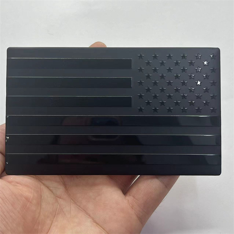American National Flag Car Stickers Aluminium Alloy Retrofit Stickers One-Pair P