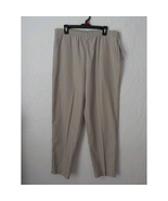 Vintage NWT Jantzen Beige Plaid Casual Pants Elastic Waist Women size 16... - £21.12 GBP
