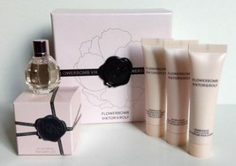 Viktor &amp; Rolf Flowerbomb Mini GIFT SET with Perfume Body Cream Lotion Shower Gel - £61.10 GBP