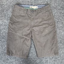 VANS Shorts Mens 28 Grey Solid Chino Casual 10&quot; Inseam Low Rise Skate Y2... - $16.74