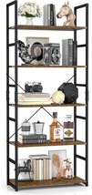 Otk Tall Bookcase With 5 Shelves, Office Shelf Storage Organizer,, Vintage. - £70.24 GBP