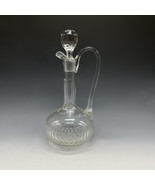 Vintage Glass Decanter w/ Stopper Clear Diamond - £26.36 GBP