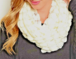 Scarf  Infinity White Sequin 60&quot; x 18&quot; Soft Lightweight Many Ways to Wear NWT - £7.82 GBP