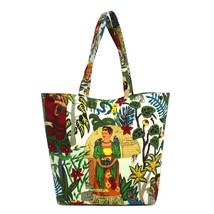 Cotton Bag Farida Kahlo Handmade Shoulder Bag, Shopping Bag Environment friendly - £20.55 GBP
