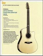 Peppino D&#39;Agostino Signature Seagull CW QII acoustic guitar 2014 ad with specs - $4.01