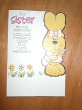 Vintage Happy Birthday Sister Card American Greetings  - $3.99