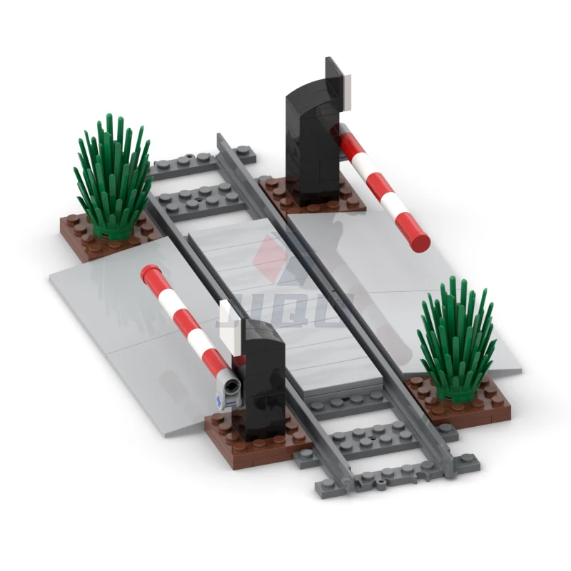 Play 80 PCS Railroad Crossing Railway Traffic Road Lever Model MOC Building Bloc - £32.77 GBP