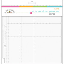 Doodlebug Page Protector Assortment 8&quot;X8&quot; 12/Pkg-3 Each Of All 4 Styles - £11.91 GBP