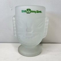 Walt Disney Polynesian Village Resort Frosted Two Faces Tiki Glass Bar Mug 6” - £8.91 GBP