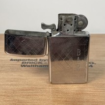 Vintage Zippo Slim 1968 engraved “BAR” bad hinge  - $22.46