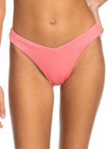 Roxy Women&#39;s Standard Ribbed Love Cheeky Mini High Leg Bikini Bottom, Tea Rose,  - £26.17 GBP