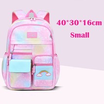 New School Backpack 1 Grade 3 Years Cute Colorful School Bag for Girls Waterproo - £38.33 GBP