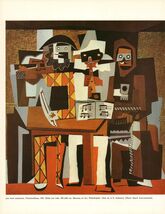 PABLO PICASSO Les trois musiciens 12.25" x 9.5" Offset Lithograph 1971 C... - $32.67