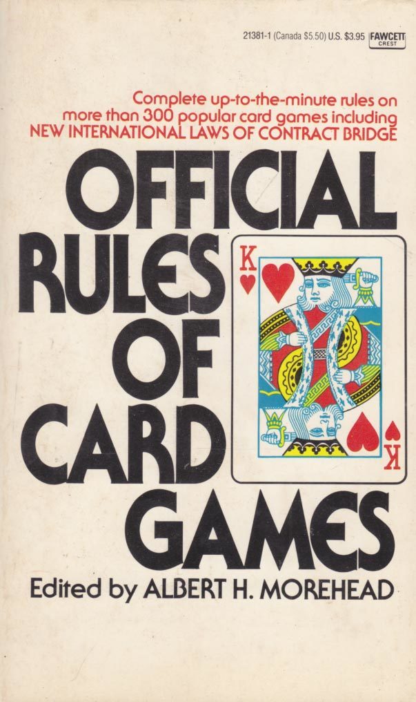 Official Rules of Card Games by Albert H. Morehead / 300+ Games - $1.13