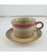 Mikasa Potters Art Country Cabin Cup/Saucer Ben Seibert Pf 850, 852 Tan ... - £14.85 GBP