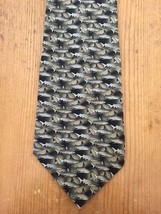 Vtg 90s Nature Conservancy Dusky Shark 100% Silk Handmade Tie Karen Bier... - £19.65 GBP