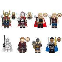 8pcs Marvel Thor Love and Thunder Zeus Gorr Mighty Thor Valkyrie Minifigures - £15.14 GBP