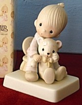 Boy with Teddy Bear Figurine Bear Ye One Another&#39;s Burdens Precious Mome... - $18.99