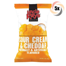 5x Bags Uncle Ray&#39;s Sour Cream &amp; Cheddar Potato Chips | 4.25oz | Fast Sh... - £16.90 GBP