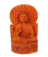 Figurine Sculpture Budha Statue Lord of Success Wooden Hand Carved Budha... - $405.22 MXN