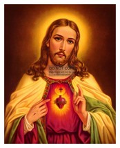 JESUS CHRIST OF NAZARETH SACRED HEART CHRISTIAN 8X10 PHOTO - £6.67 GBP