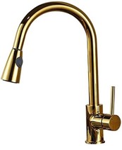 New Elegant Shinny Gold Kitchen Pulldown faucet  with 2 convenient functions  - £38.98 GBP