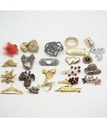 Vintage &amp; Modern Lot of 22 Brooch Jewelry Pin Rhinestone etc - £73.50 GBP