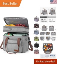 Lightweight 23L Dual-Level Lunch Bag - Leakproof Organizer for Work or Gym - $700.57 MXN