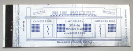 Blue Pacific - Mission Beach, California Restaurant Full-Length Matchbook Cover - £1.59 GBP