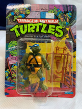 1988 Playmates TMNT LEONARDO Turtle Action Figure in Blister Pack UNPUNCHED - $148.45