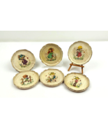 Vintage 70s Coaster Set - Rustic Girls &amp; Boys Design - Cottagecore Decor - $31.22