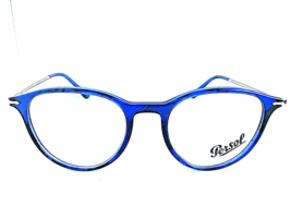 New Persol 3147-v 1053 50mm Rx Round Blue Men's Eyeglasses Frame Italy - $169.99