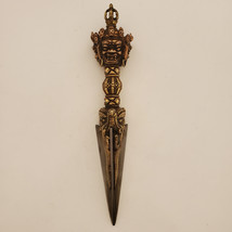 Tibetan Buddhist 3 Metals 3 Faces Mahakal Phurba 9.5&quot; - Made in Nepal - $179.99
