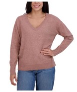 Lucky Brand Womens Sweater Pink Cognac V-Neck Long Sleeves Soft Drop Sho... - $808.12 MXN