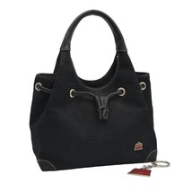 Kathy Van Zeeland Handbag Satchel Black Cotton with Keychain ID Credit C... - $19.99
