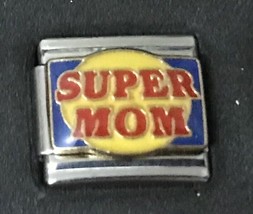 Super Mom Colorful Italian Charm enamel Link 9mm - £11.81 GBP