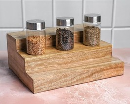 Spice Rack Counter Top Organiser Stand For Cabinet/Cupboard 3 Step Shelf - £29.92 GBP