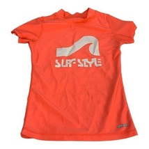 Surf Style UPF 60+ Orange Short Sleeve Rash Guard Shirt Size Small - $18.50