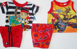 Infant Boys 2 Pc Pajama Sets Jake and the Pirates or Dragons 2 Various S... - $9.79