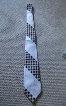 Funky Cool Vintage Tie Geometric Squares Multi Color - £6.25 GBP
