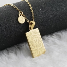 Personalized Leo Zodiac Necklace Spiritual &amp; Minimalist Gold Stainless Steel - £23.87 GBP