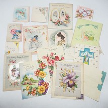 Vintage Lot of Greeting Cards Used from 1940&#39;s 1950&#39;s Wedding Anniversar... - $24.74