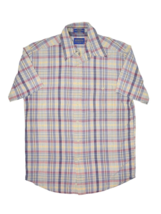 Pendleton Shirt Mens M Plaid Oceanside Short Sleeve Button Down 100% Cotton - $24.04